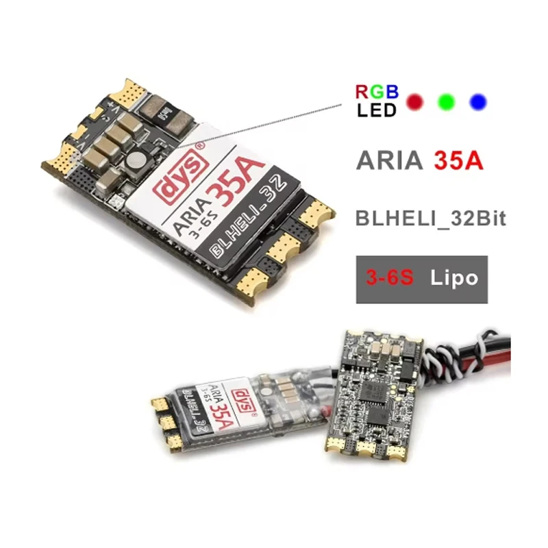 

Dys ARIA 35A ES Blheli _ 32bit 3-6s brushless esc built-in electricity meter sensor oneshot 125 multishot dshot 150/300/600/1200
