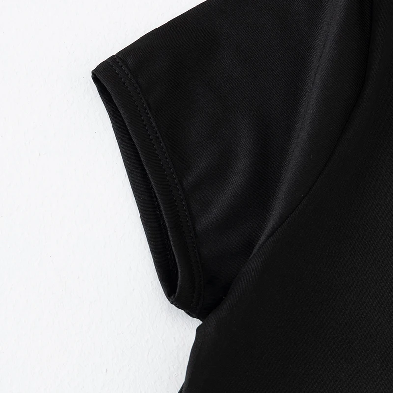 1/3-teiliges Mädchen-Sommerkleid, bequemes Freizeitkleid, süßes und niedliches Kleid mit Schleifendruck, Plissee-Kleid, Rundhals-Knielanger Rock – Detail 19