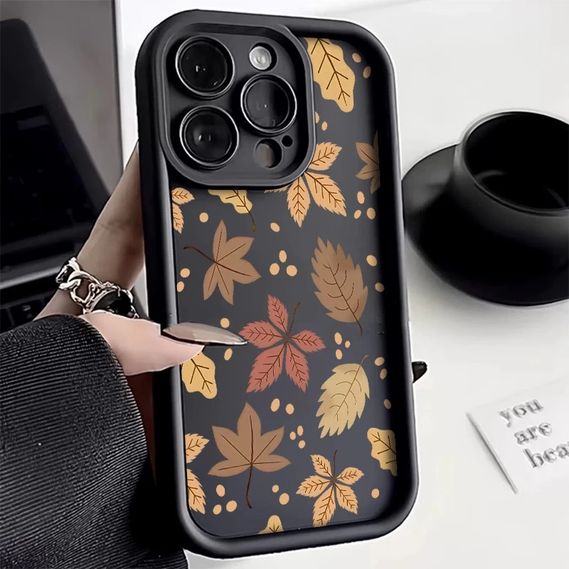 

For Realme GT 6 6T Neo 6 SE 5G 14X 13 12 11 10 Pro Plus 9 8 8i C67 C65 C61 C55 C53 Phone Case Autumn Maple Leaves Pattern Cover