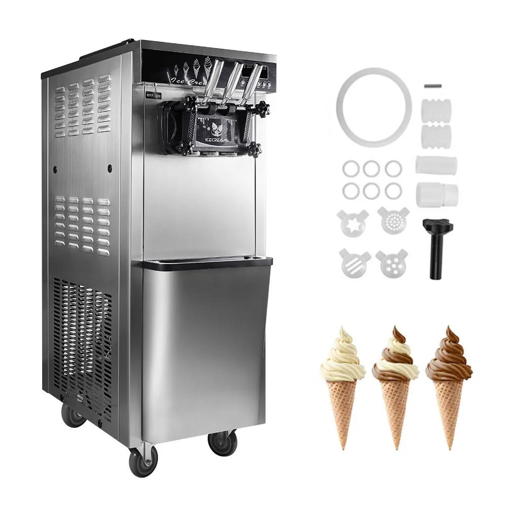 

Hot Sales Other Snack Machines / Automatic Commercial Stainless Steel 3 Flavor Soft Serve Ice Cream Machine