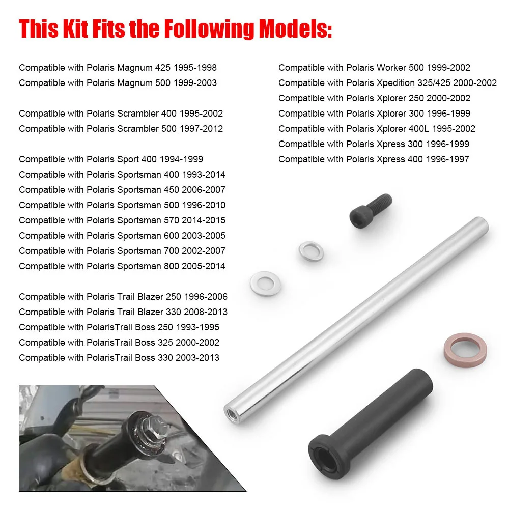 Front Lower A-ARM Bushing Shaft Kit 7501093 Compatible with Polaris Sportsman 400 500 570 600 700 800,Trail Blazer 250 330 400