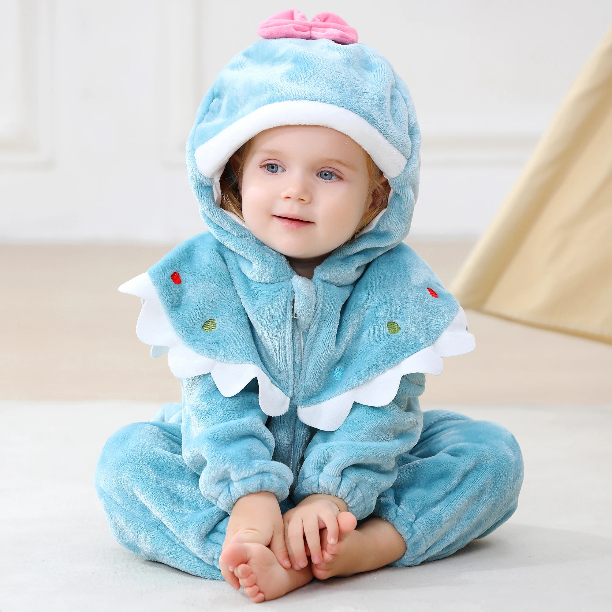MICHLEY Geburtstags-Tiger-Feier-Katzen-Unisex-Baby-Strampler Winter-Herbst-Einteiler Tier-Cosplay-Jumpsuit-Outfit 0-4T für Mädchen Jungen
