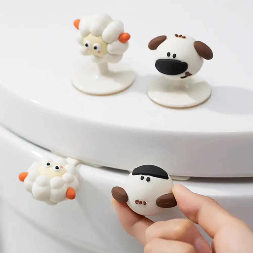 Toilet Lid Lifter Hygienic Toilet Accessory Adorable Cartoon Toilet Seat Lifters for Kids Hygienic Silicone Handle Holder