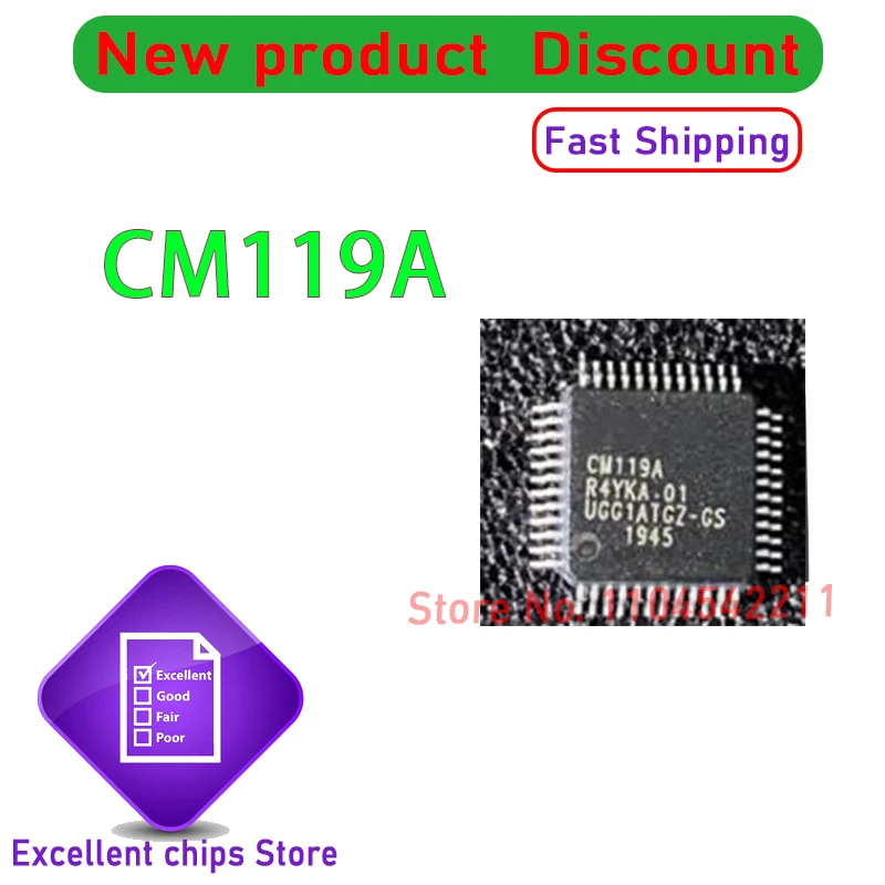 

(10piece) 100% New CM119A CM119B CM119 QFP48 Chipset