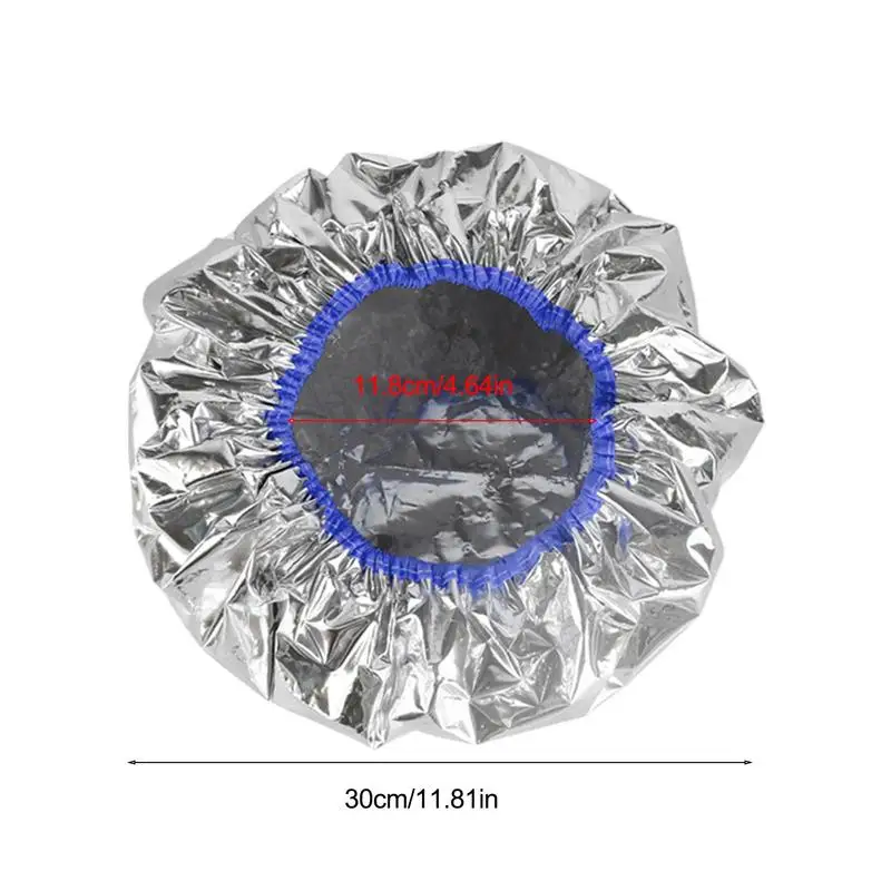 Aluminum Foil Hair Heat Cap Deep Conditioning Heat Cap For Hair Coloring Hair Dye Cap Heat Shower Cap Reusable Hair Processing