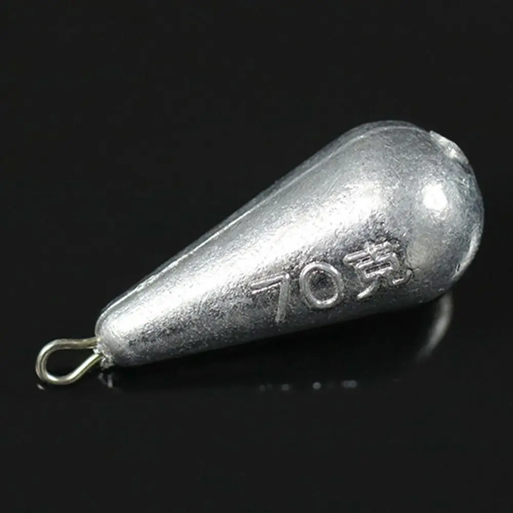 1/2/3/5pcs 20g-300g Fishing Lead Sinkers concave bottom tapering style Fishing Weight Sinker Water Drop Lead fishing Weight