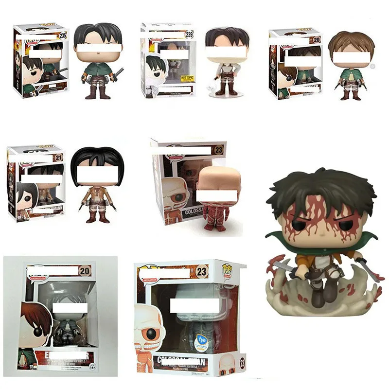 進撃の巨人-フィギュア-コレクタブル-アニメモデル玩具-リヴァイ・アッカーマン-エレン・イェーガー-ミカサ・アッカーマン-アクションフィギュア-コレクタブル