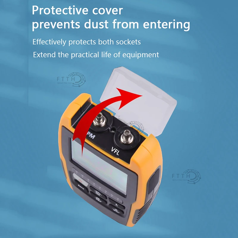 Imagem -02 - Testador de Cabos de Rede de Fibra Multifunções Medidor de Potência Óptica em Localizador de Falhas Visuais70+ 10dbm 130mw Opcional