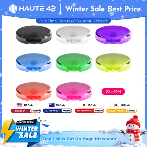 Tapas de botón Hitbox Haute42 de 23,5mm para controlador Arcade sin palanca, 8 Uds., teclas cruzadas para controlador Hitbox, tapa de interruptores LP