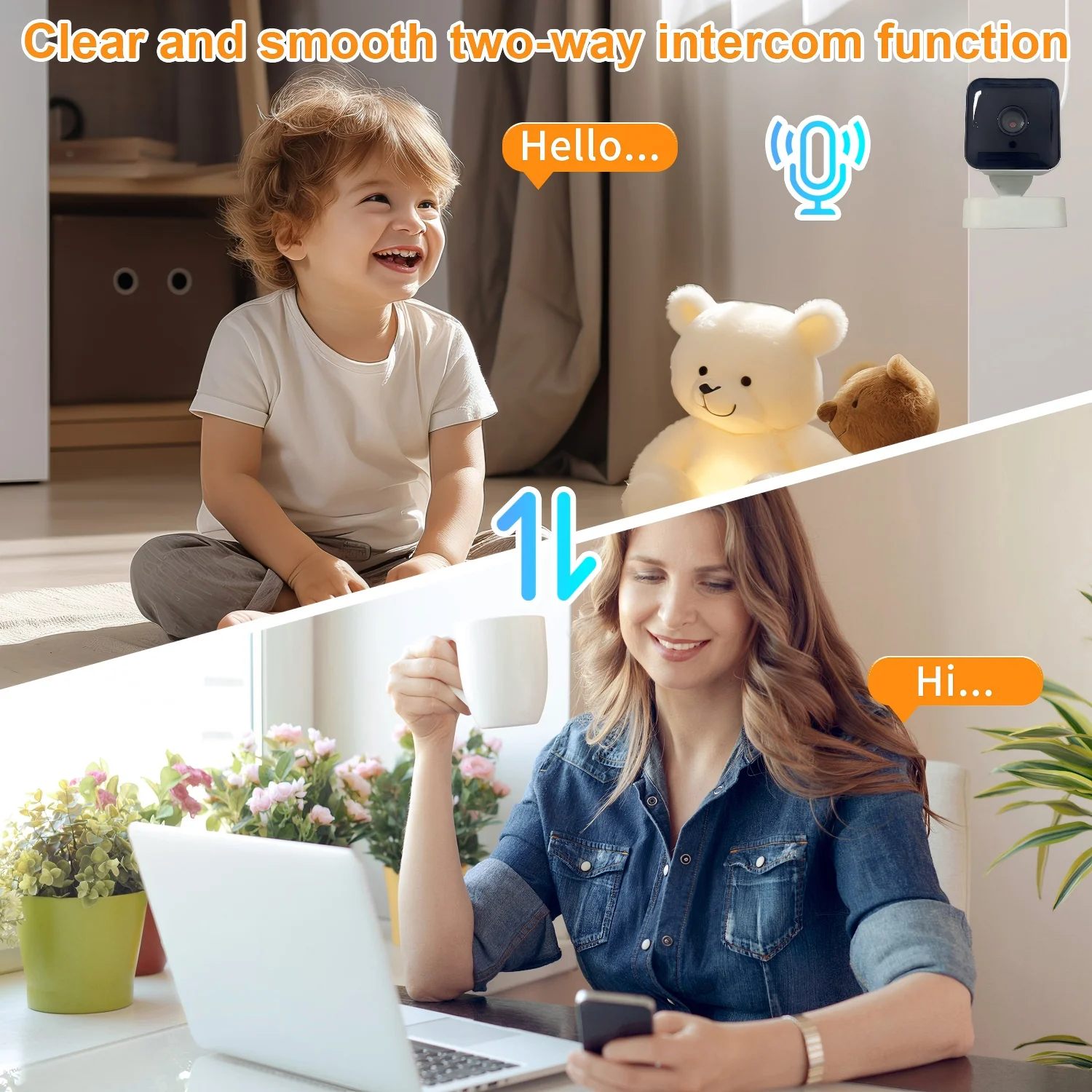 Lenovo Wireless WiFi IP Camera 4K HD 8MP Smart Night Vision Indoor Outdoor Security Cam With Motion Detection Smart Remote View image 3