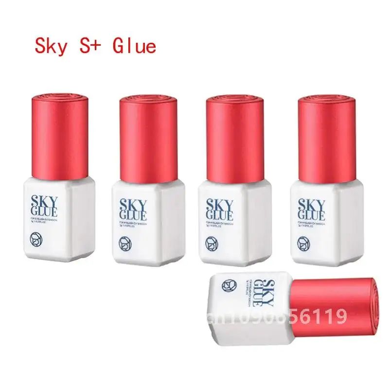 Korea Sky S+ Glue with Red Cap 1-2s Fast Drying 5ml Professional Strongest Original Eyelash Extension Glue False Lash 10Bottles