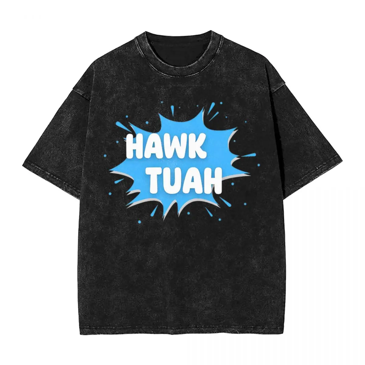 

Футболка оверсайз из 100% хлопка с принтом She Don't Hawk Tuah Tawk Tuah