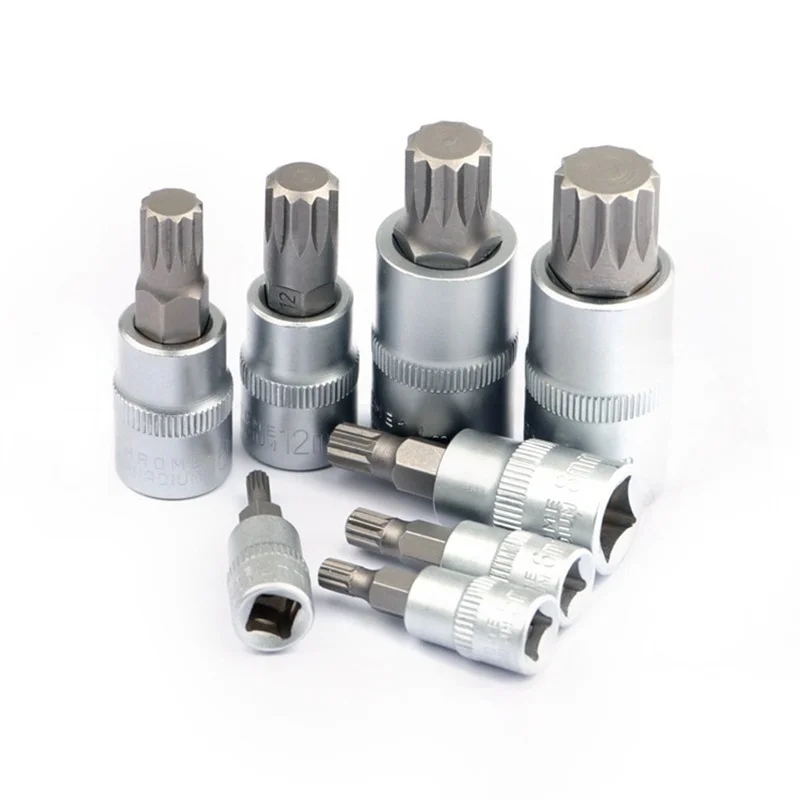 Xzn 12 Ponto mm Triplo Quadrado Spline Bit Soquete Conjunto M4-m16 para Torque Chave de Soquete Catraca Peças