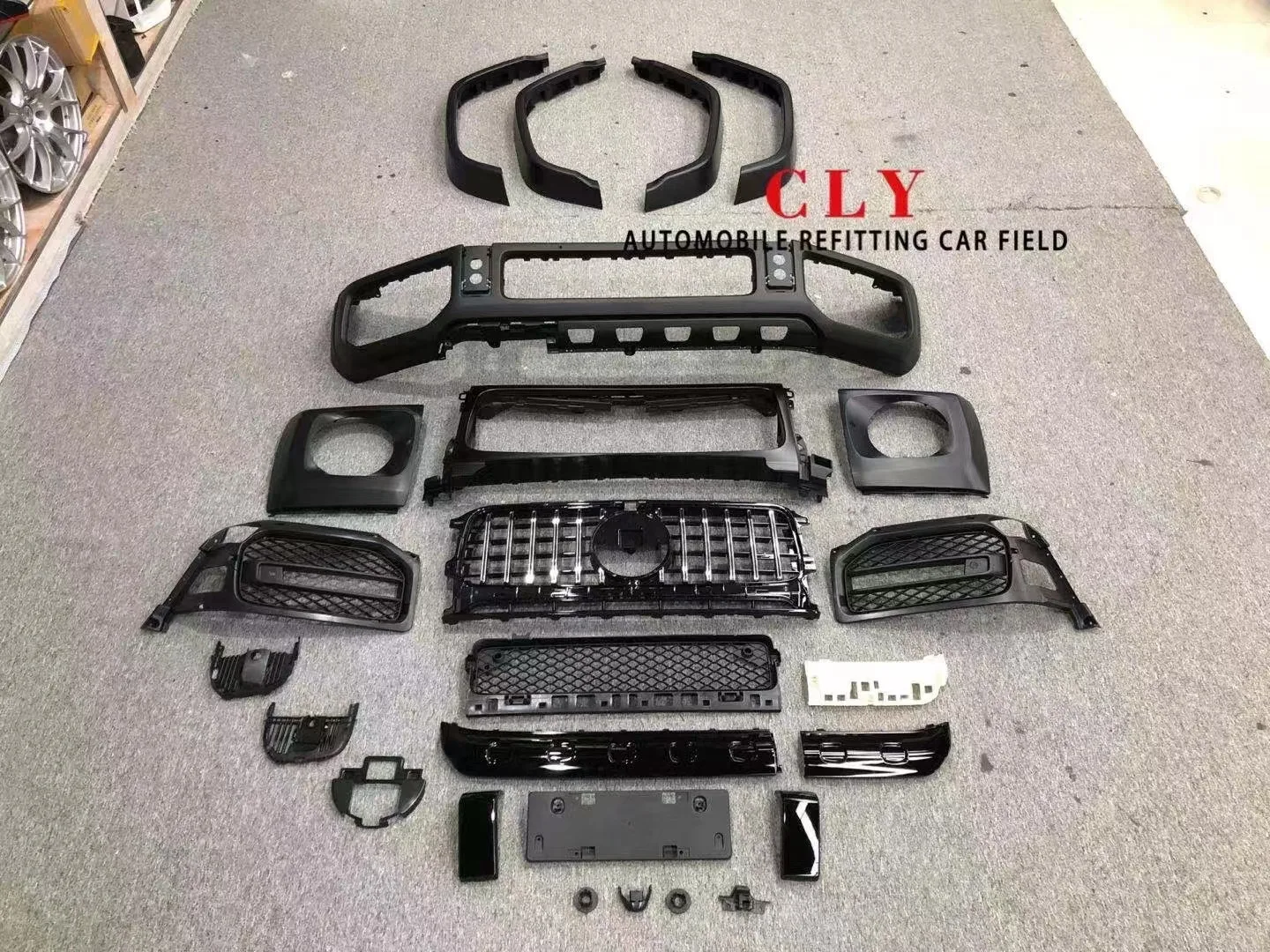 CLY 2019-2021 For Benz G Class W464 upgrade AMG G63 bumper surround GT front grille body kit