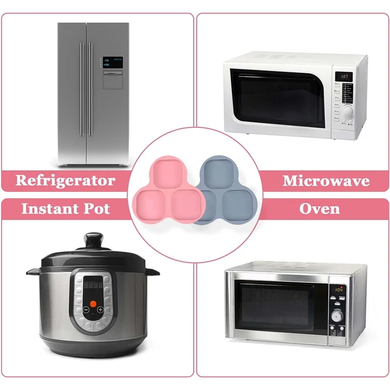 A77I 2 قطعة مقلاة هوائية من السيليكون مقلاة البيض قابلة لإعادة الاستخدام مقلاة هوائية قالب البيض ملحقات مقلاة الهواء