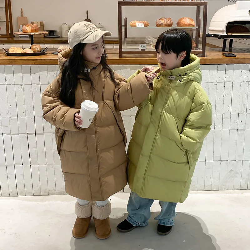 

Children's Clothing Over The Knee Thickened Medium and Long Down Jacket 2025 Autumn and Winter New Children's Jacket