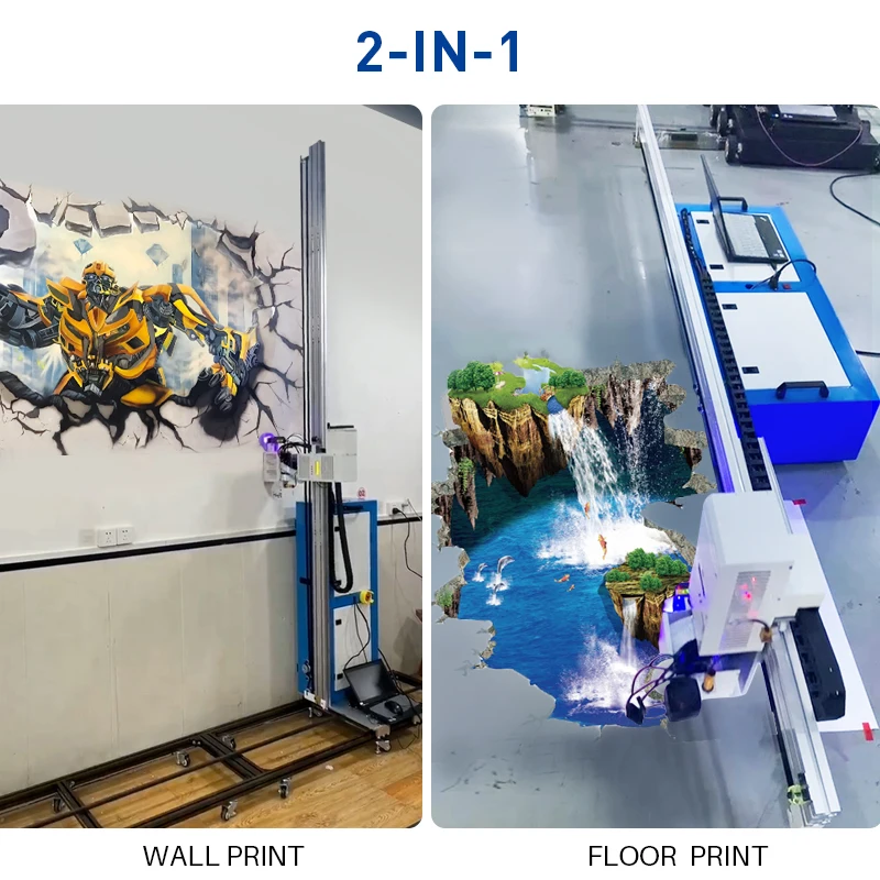 TH-UP800M Max Precision Wall Floor Two in One for Artwork Portable Wall Painting Machine Continuous Inkjet Printer