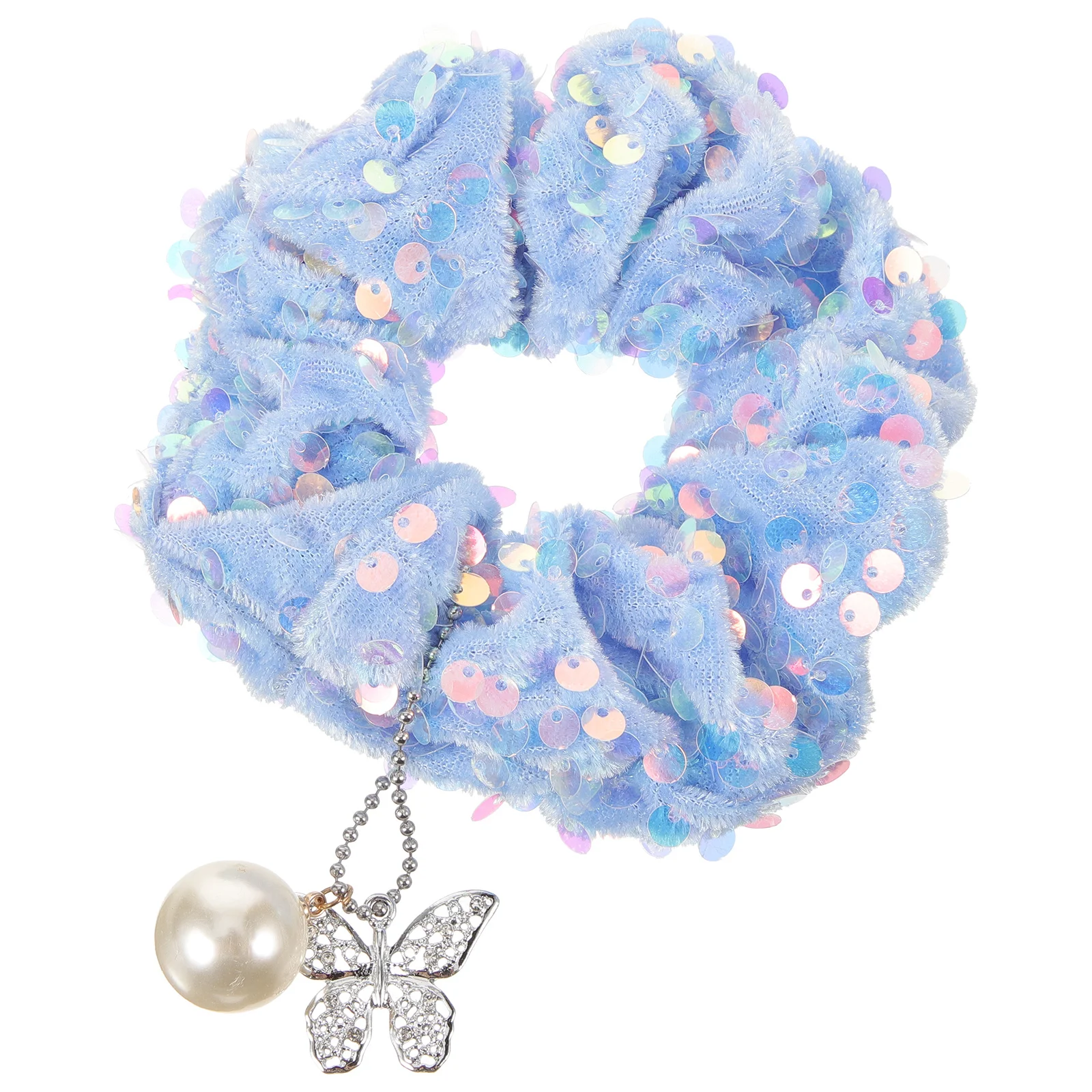 Sequin Hair Scrunchie Stretchy Ponytail Holders For Women Hair Accessories Bulk Elastic Ties For Party Daily Use