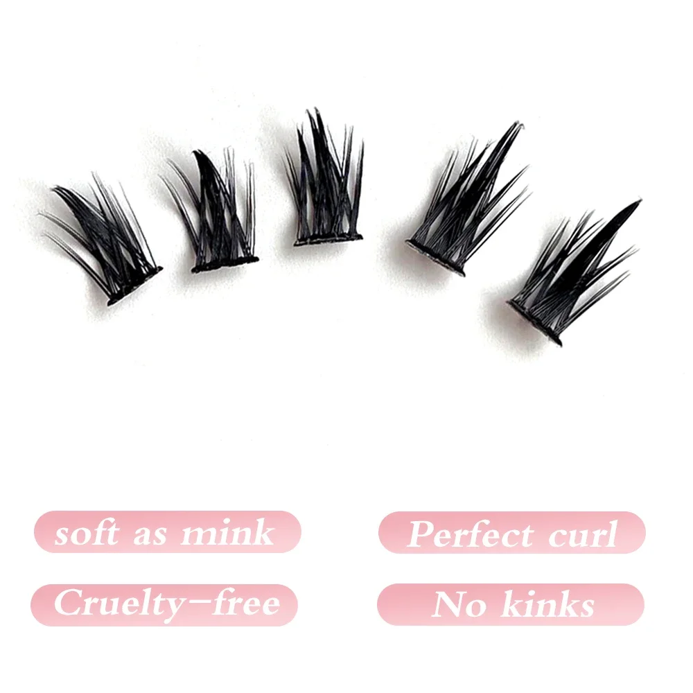 Yelix 10Rows Anime Lashes Cluster Lashes DIY Clusters Little Devail Eyelashes High Quality Comfortable Eye Lashes Bulk Wholesale