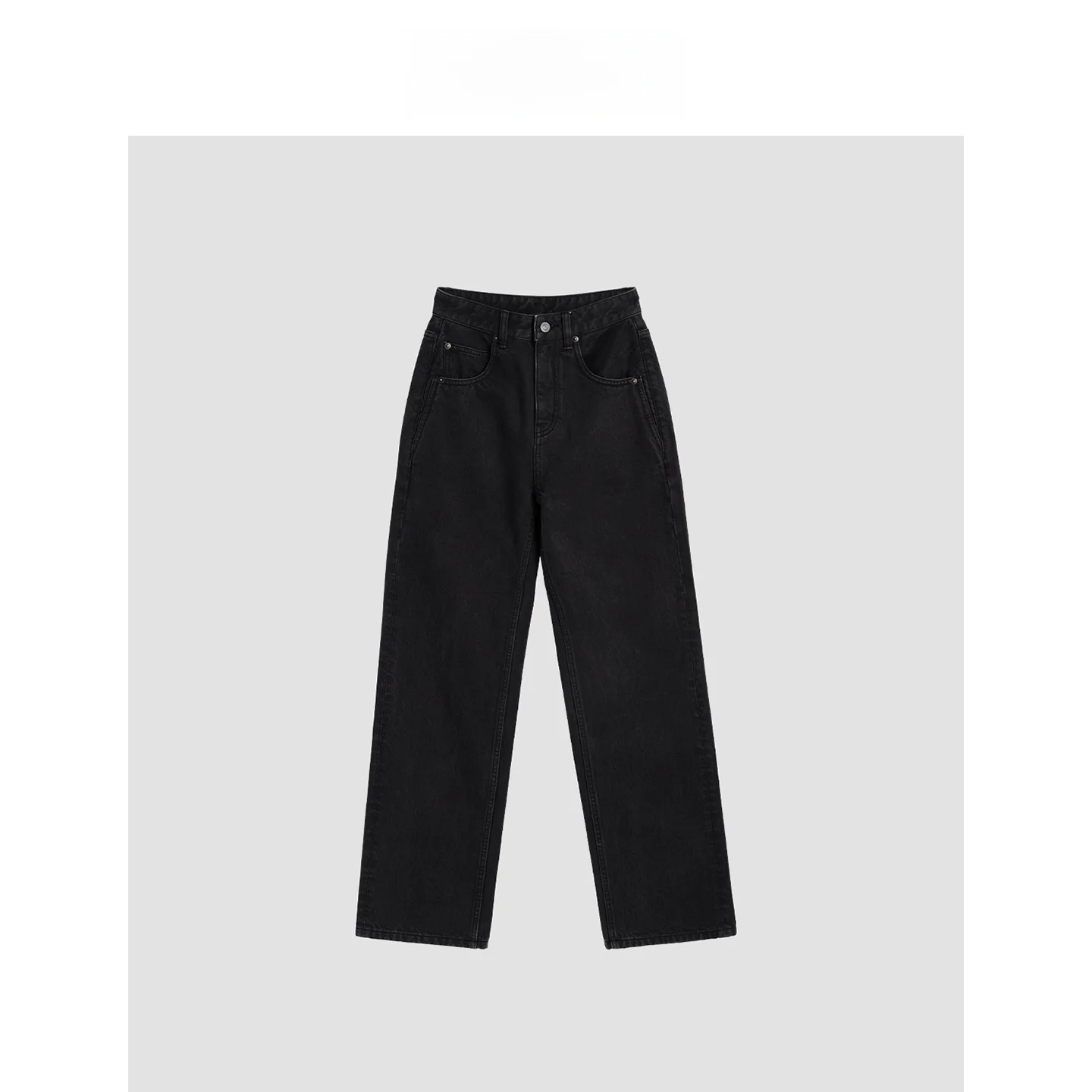 

Classic Straight Leg Bla Jeans mat Sle Cotton Casual Pants for Women Slimming Effect Versatile Mid-Waist Jeans