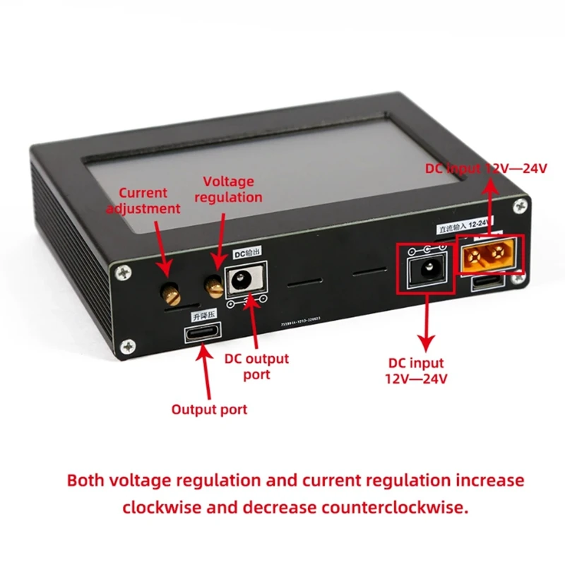 800W 4.3 Inches Screen Adjustable Five-Way Output Buck-Boost PD Mobile Phone Input Ports High Power Desktop Charger