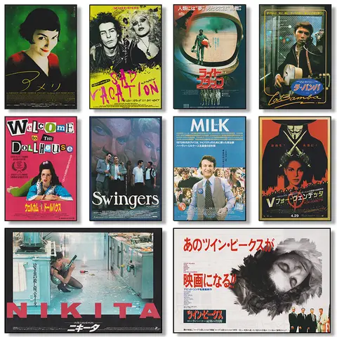 Classic Attractive Action Adventure Movie Retro Posters Prints Canvas Painting Wall Art Picture Living Room Cafe Club Home Decor