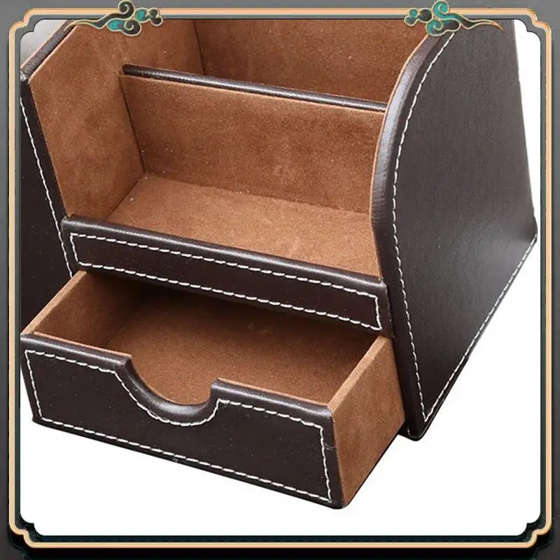 reliable-2-uds-caja-de-almacenamiento-organizadora-de-papeleria-de-escritorio-multifuncion-de-cuero-pu-para-boligrafo-lapiz-telefono-movil-panana-marron