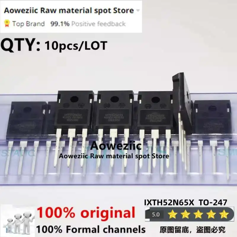 Aoweziic  2021+  100% New Imported Original  IXTH52N65X  TO-247 MOS FET 52A 650V