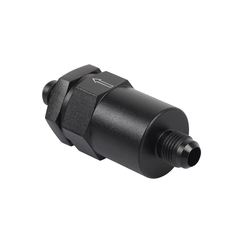 

6AN Billet Inline Fuel Filter Aluminum,Fuel Filter with AN6 Inlet and Outlet Built with 30 Micron Sintered Bronze Filter Element