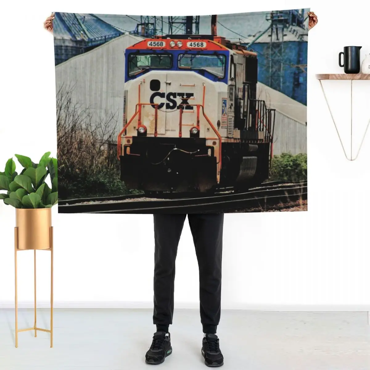 

CSX #4568 SD70AC Operation Lifesaver 50th Anniversary (Original) Throw Blanket Outdoor Soft Blanket for Picnic Beach Camping