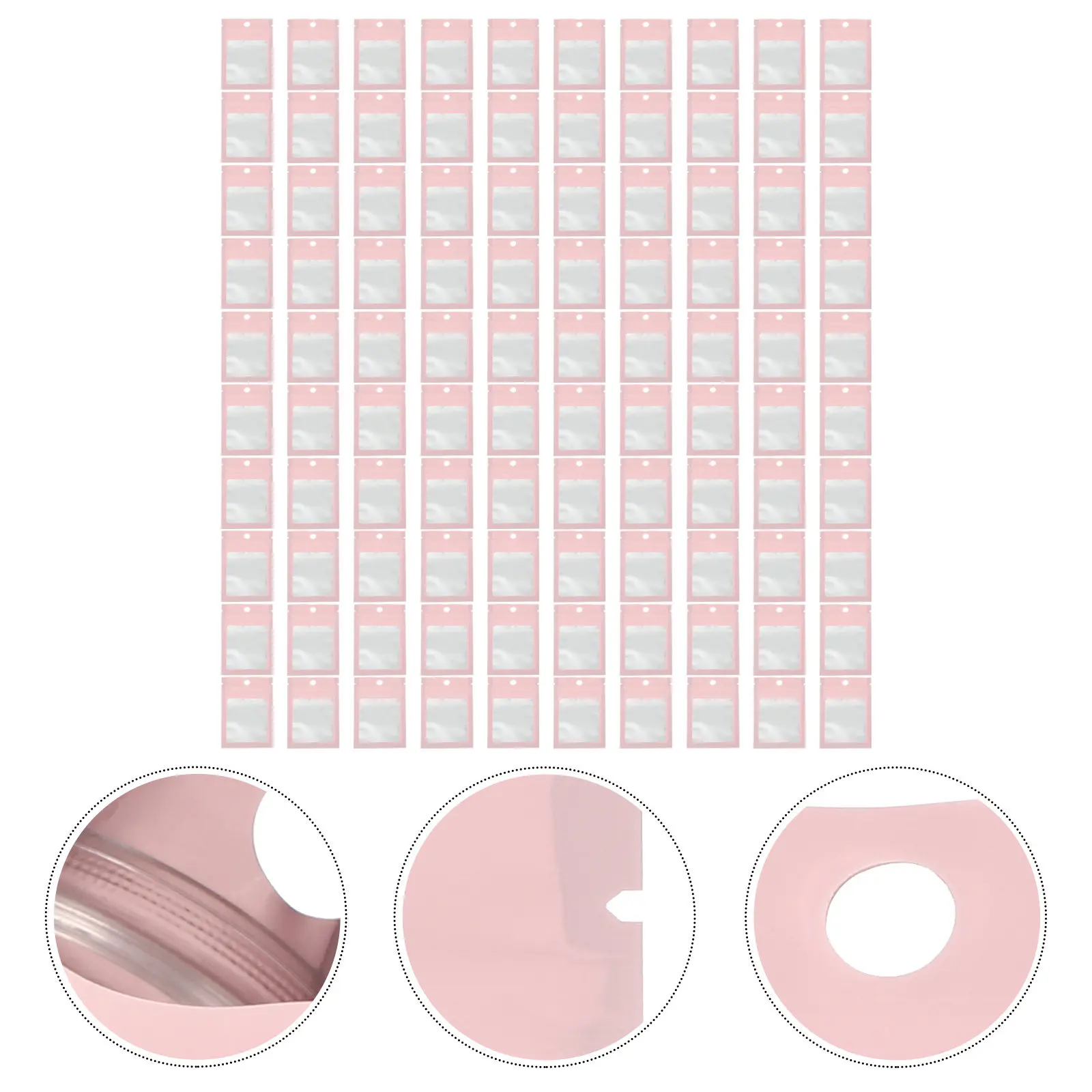 100Pcs Sealed Storage Bags Reusable Clear Sealing Pouches for Jewelry Snack Grain Small Item Storage Sealing Bag