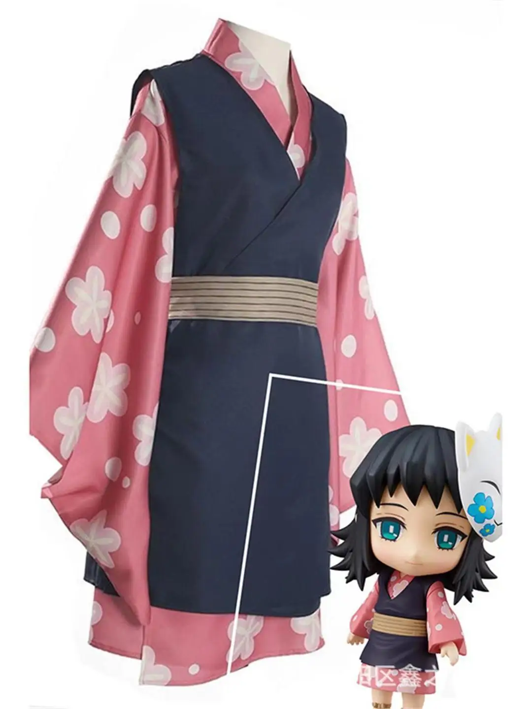 

Кимоно для девочек, костюм для косплея, костюм на Хэллоуин, наряд Ghost Slayer, костюм COS, традиционная японская женская одежда