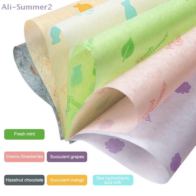 {Summer2} 100 Sheets Cute Face Oil Blotting Paper Portable Matting Face Wipes Facial Cleanser Oil-absorbing Face Skin Care Tools