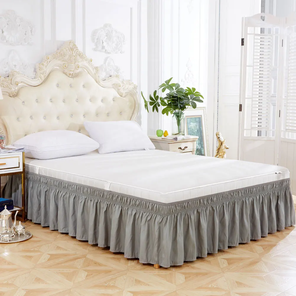 

Elegant Solid Color Ruffled Bedding Design for Full Soft Polyester Bed Shirt