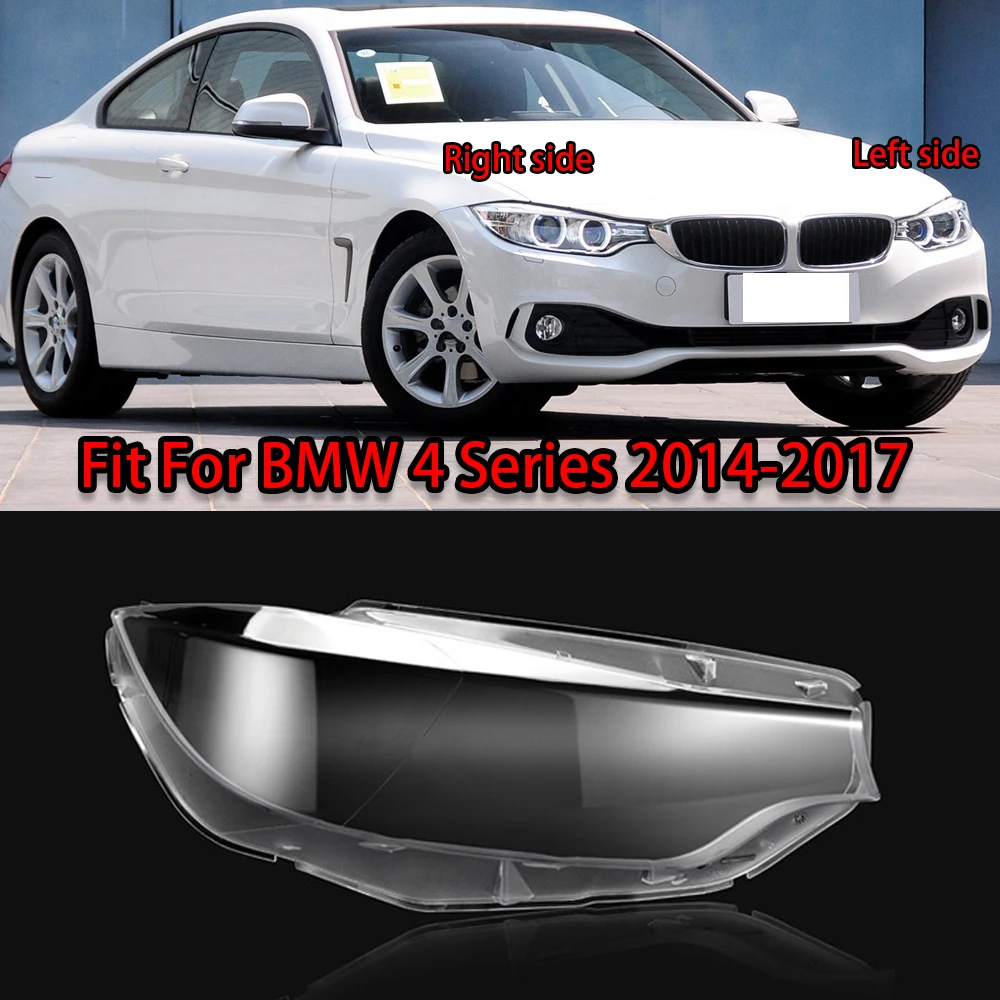 Anti-UV Clear Headlight Lens Cover Anti Yellow Shell Fit For BMW 4 Series M4 F32 F33 F36 2014-2017 Replacement Lampshade