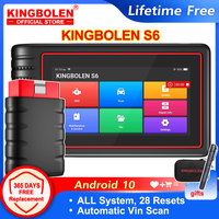 KINGBOLEN S6 OBD Automotive Scanner Bluetooth All System Car Diagnostic Tools 28 Resets IMMO/BMS/TPMS/ABS Bleeding Lifetime Free