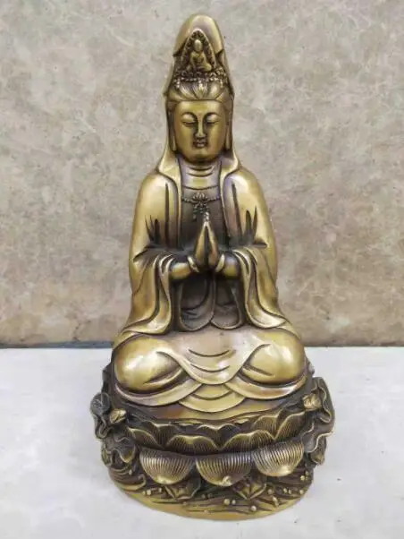 

Pure Copper Lotus Guanyin Workmanship Exquisite Home Decoration Collection