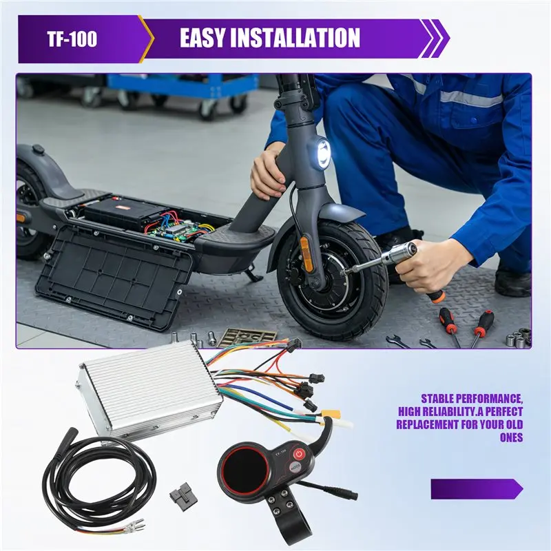 

ABLB-48V 21A Electric Scooter Brushless Controller+TF-100 LCD Display Throttle Meter For Kugoo Pro Electric Scooter Parts