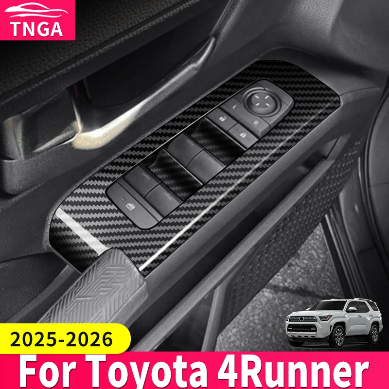 For Toyota 4Runner 2024-2026 Power Window Switch Panel Decorative Trim Cover Anti Scratch Upgrade Accessories Modification