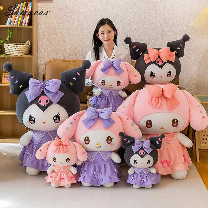 25 سنتيمتر جديد Plushies سانريو كورومي ميلودي أفخم دمى اللعب لطيف الفراولة الحيوانات المحشوة ألعاب من نسيج مخملي وسادة غرفة نوم الديكور هدية