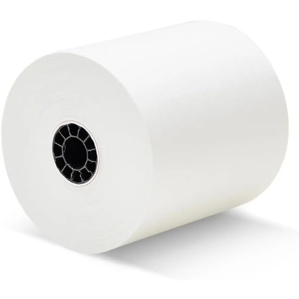 لفات ورق أحادية الطبقة بعرض 3 بوصة 165 قدم، 50 عبوة لطابعات المطبخ، 55 جرامًا للمتر المربع