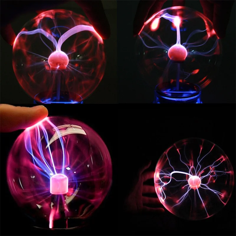 3Inches Night Light USB Charging Magic Plasma Ball for Holiday Party Children Christmas Decor