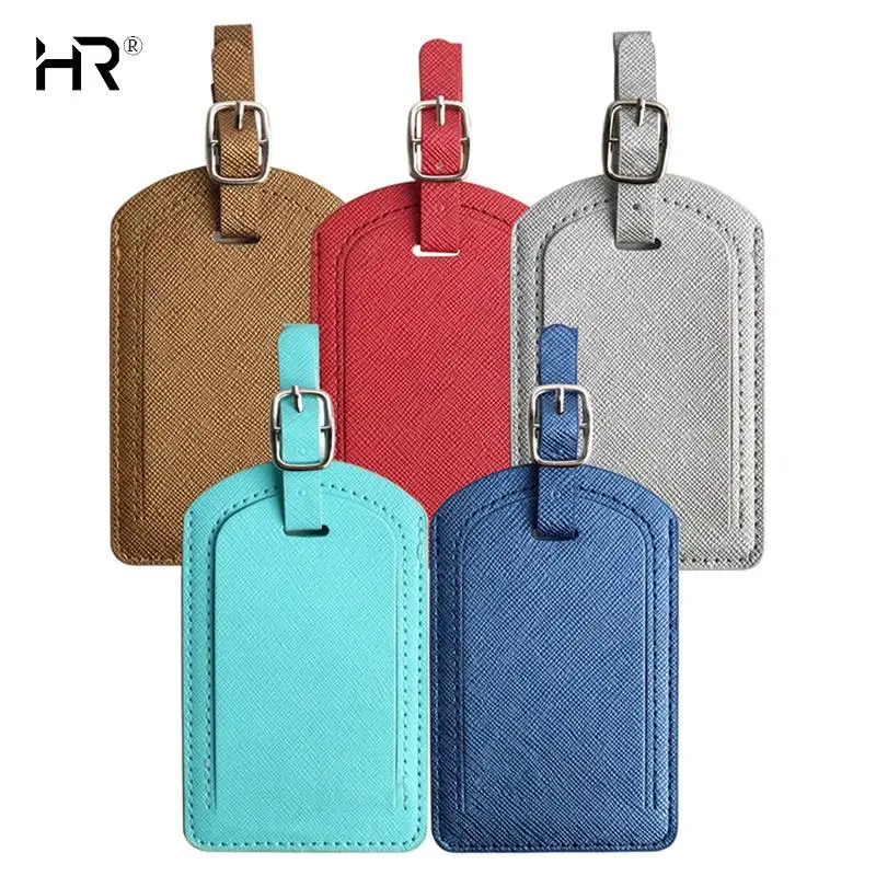 

1PC Luggage Tags Travel Business trip Pu Leather Travel Suitcase Identifier Business Bag Luggage Tag Decorations