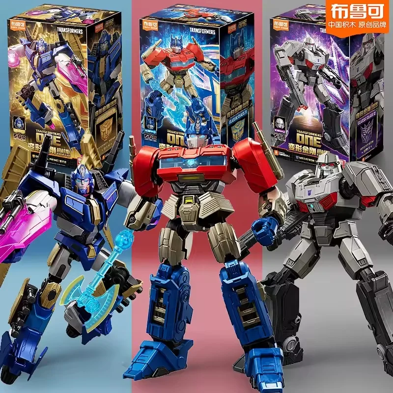 

Blokees Transformers One Origins Toys Blind Box Led Optimus Prime Bumblebee Starscream Megatron Action Figure Assembled Toy Gift