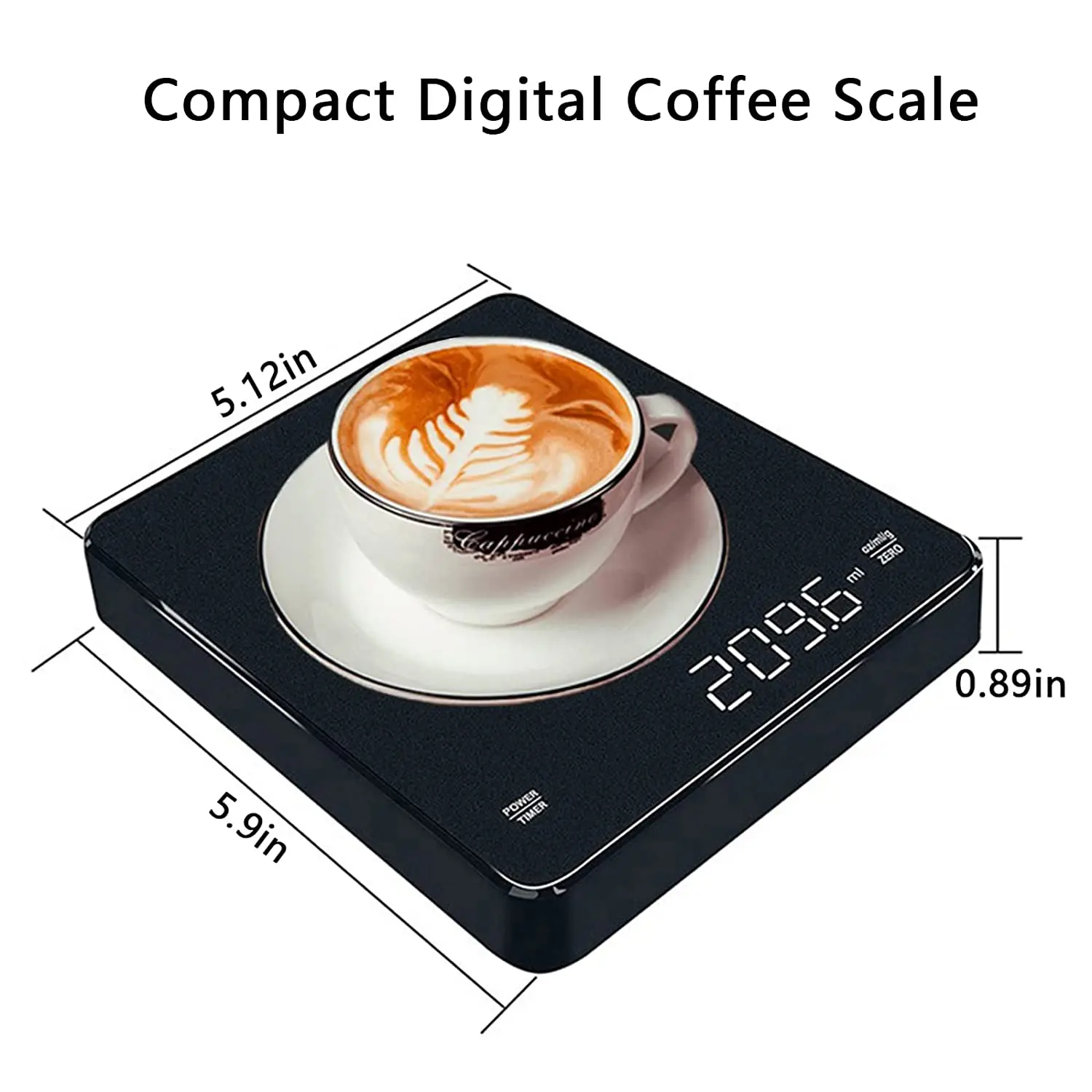 3Kg/0 1ตาชั่งดิจิตอล Wiith จับเวลากระจกสีดำ Basic Built-In Auto Timer Pour Over Espresso กาแฟสมาร์ทเครื่องชั่งน้ำหนักเครื่องชั่งน้ำหนัก