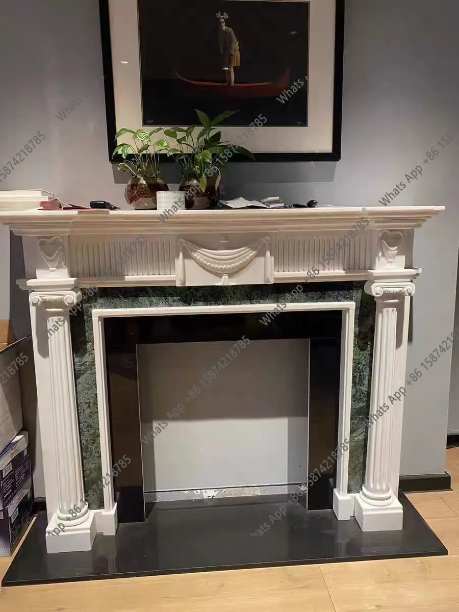 Household European fireplace decoration cabinet electronic fireplace living room TV cabinet simulated flame heating