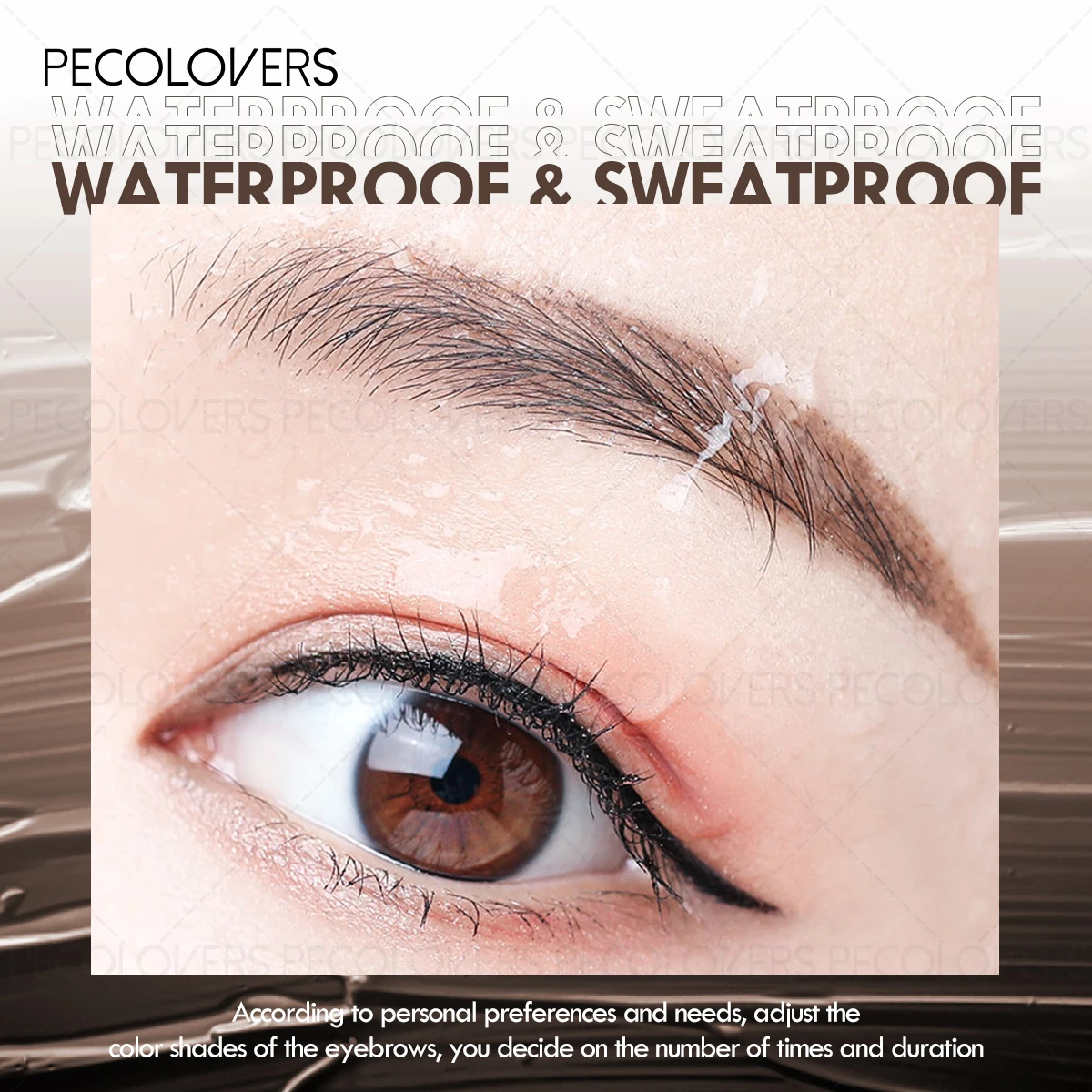 Gel para cejas rasgado, película de larga duración y resistente al sudor, resistente al agua y 3 colores, tinte para tatuajes de cejas, para todo tipo de piel