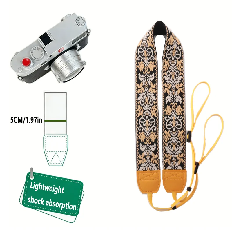 For Digital Or Slr Camera Strap 5Cm Camera Strap Retro Neck Strap Easy To Install Crossbody Camera Strap
