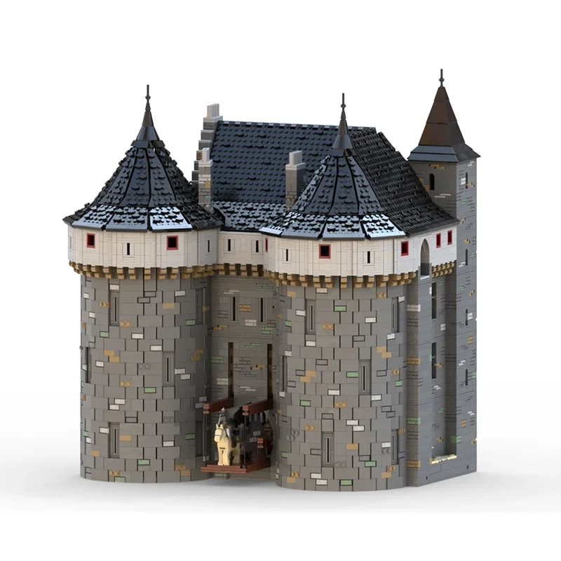 Moc ยุคกลาง Great Gatehouse - ปราสาทใน Brittany อาคารบล็อก DIY Creative Assembly อิฐของเล่นเด็กปัจจุบัน