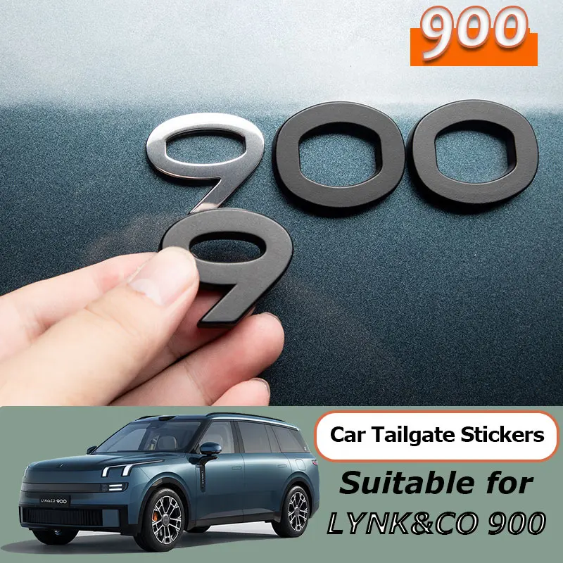 

Для Lynk & Co 900 2025 автомобильные наклейки задний логотип черная английская буква логотип автомобиля модифицированная черная черная эмблема декор задней двери